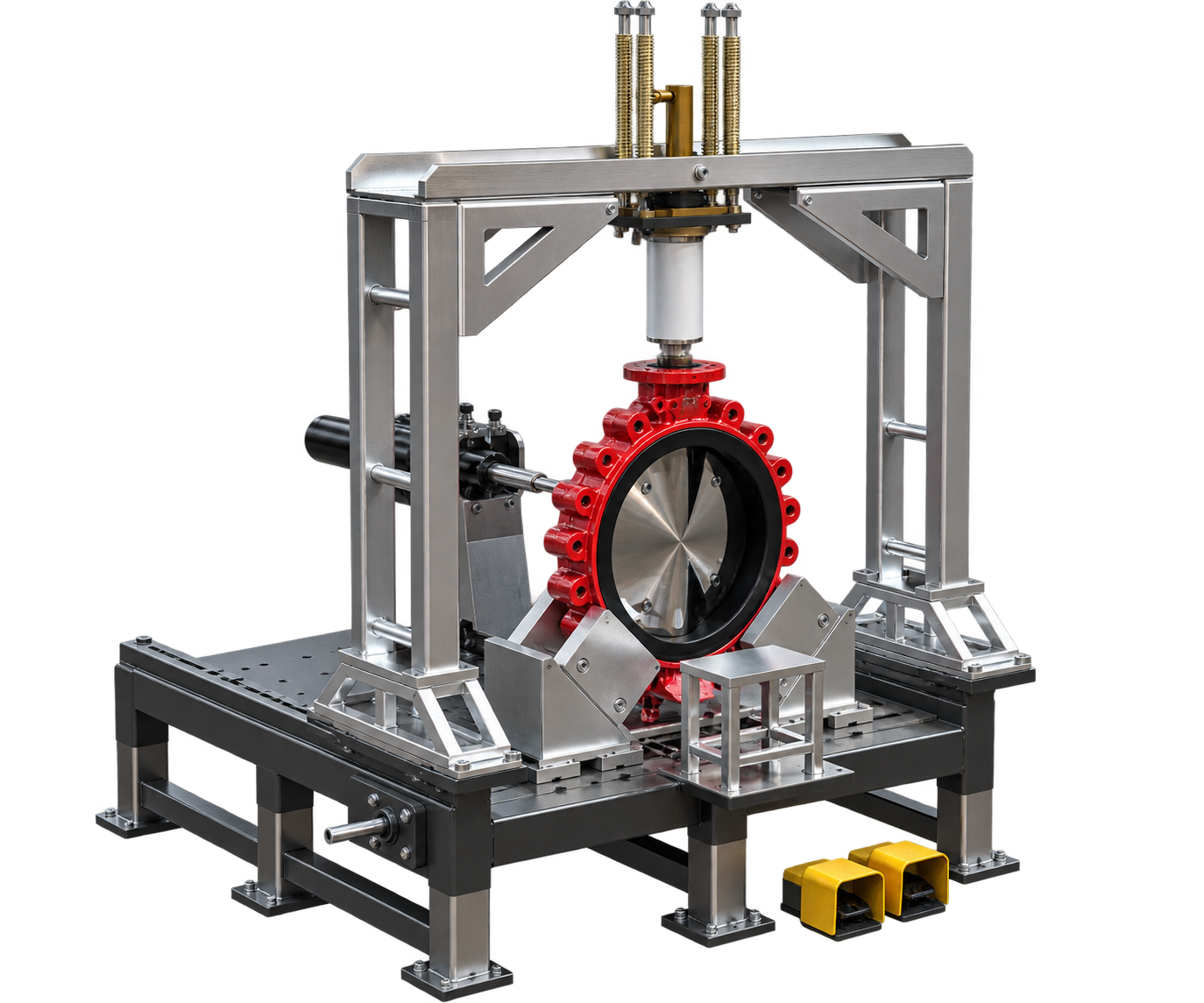 Special-purpose machine designed for large industrial valve assembly